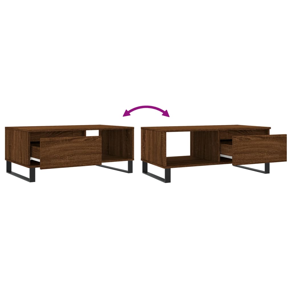 Couchtisch Braune Eiche 90x50x36,5 cm Holzwerkstoff