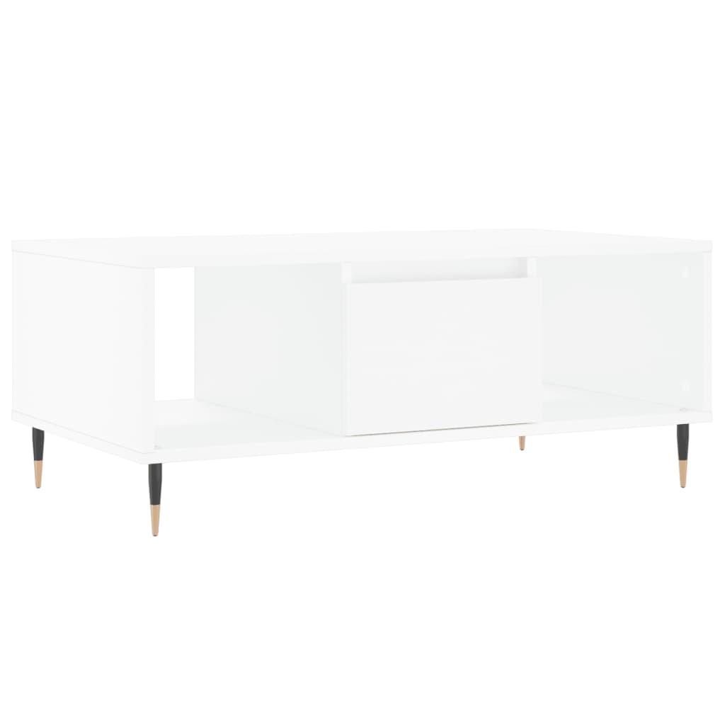 Coffee table White 90x50x36.5 cm Engineered wood