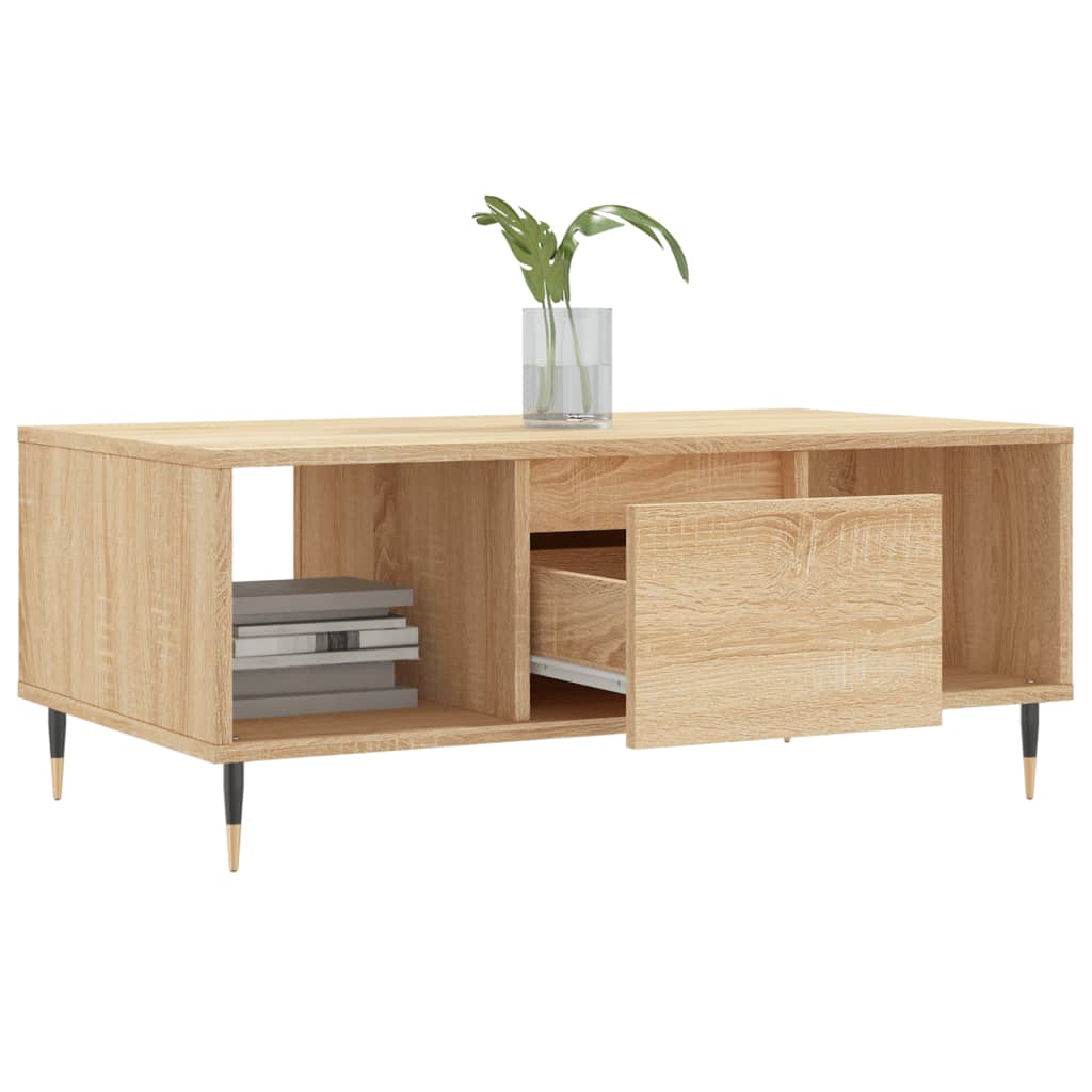 Coffee table Sonoma oak 90x50x36.5 cm Engineered wood