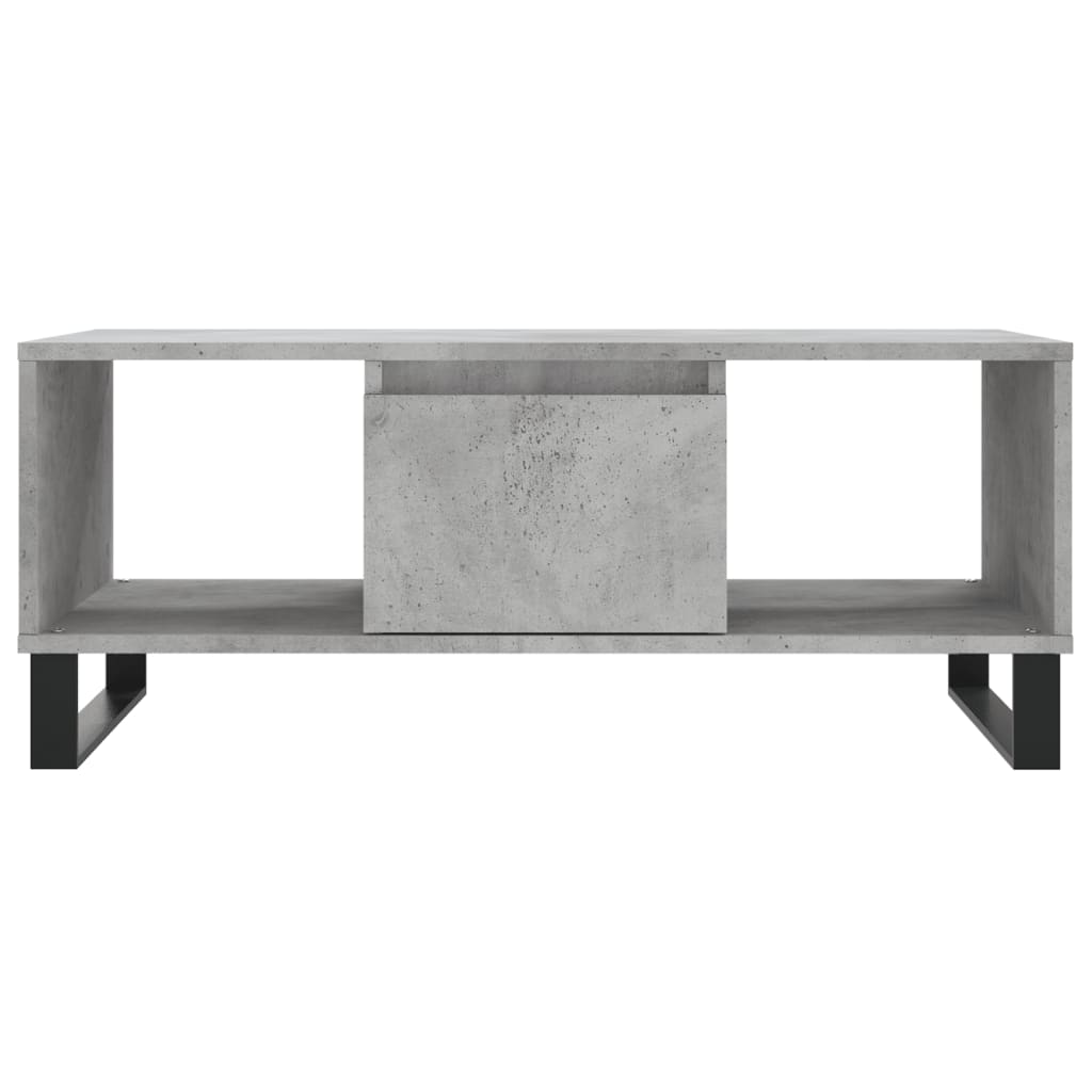 Table basse Gris béton 90x50x36,5 cm Bois d'ingénierie