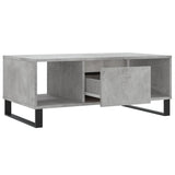 Table basse Gris béton 90x50x36,5 cm Bois d'ingénierie