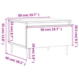 Table basse blanc brillant 50x46x35 cm bois d'ingénierie