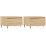 Tables basses 2 pcs chêne sonoma 50x46x35 cm bois d'ingénierie