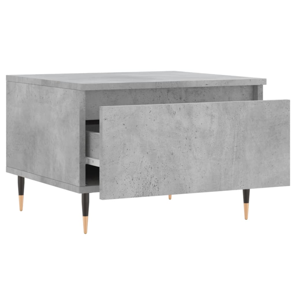 Betongrauer Couchtisch 50x46x35 cm, Holzwerkstoff