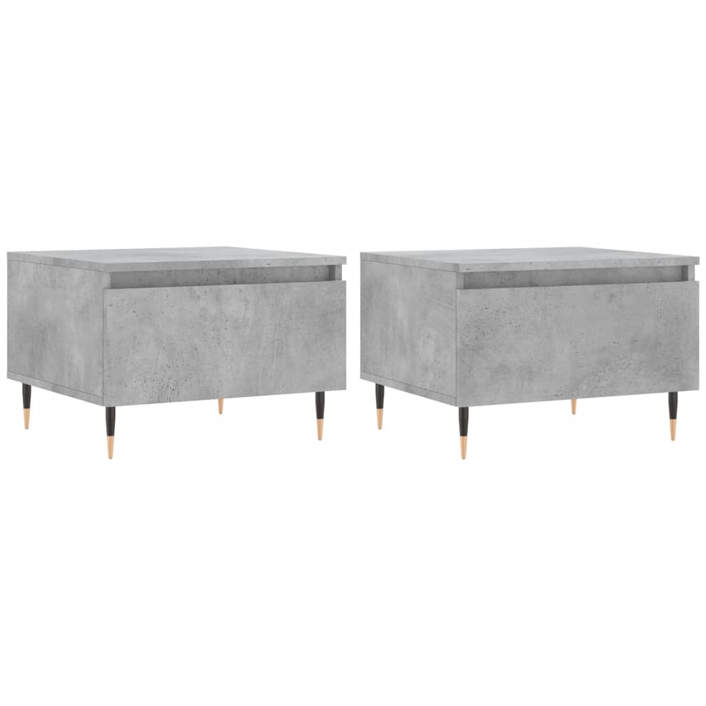 Coffee tables 2 pcs concrete gray 50x46x35 cm engineered wood