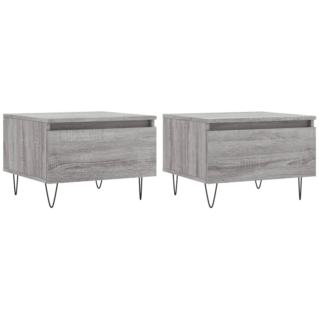 Coffee tables 2 pcs sonoma gray 50x46x35 cm engineered wood