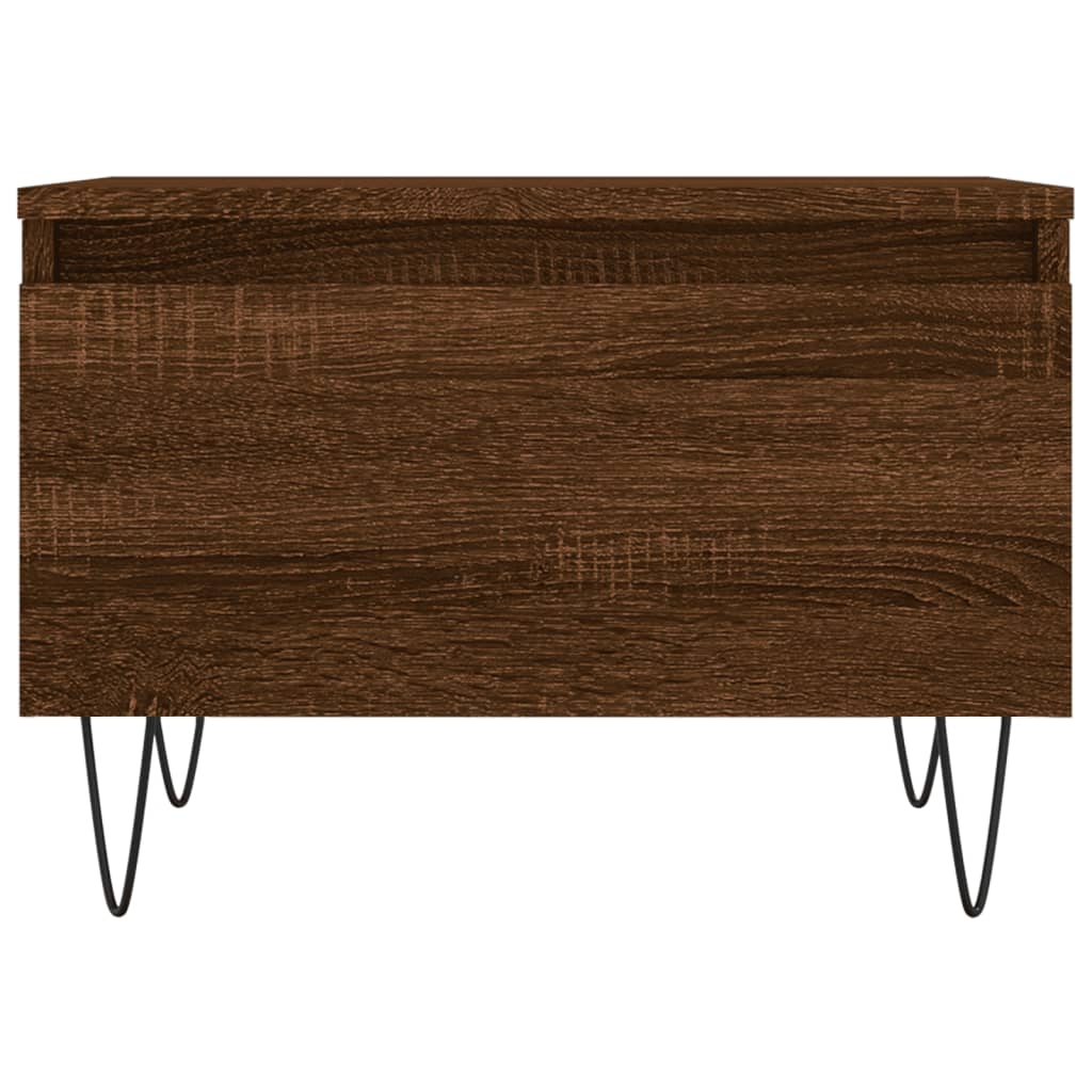 Table basse chêne marron 50x46x35 cm bois d'ingénierie