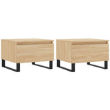 Coffee tables 2 pcs sonoma oak 50x46x35 cm engineered wood