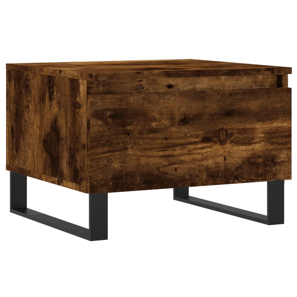 Table basse chêne fumé 50x46x35 cm bois d'ingénierie