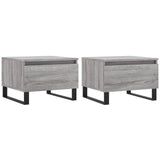 Couchtische 2 Stk. Sonomagrau 50x46x35 cm Holzwerkstoff