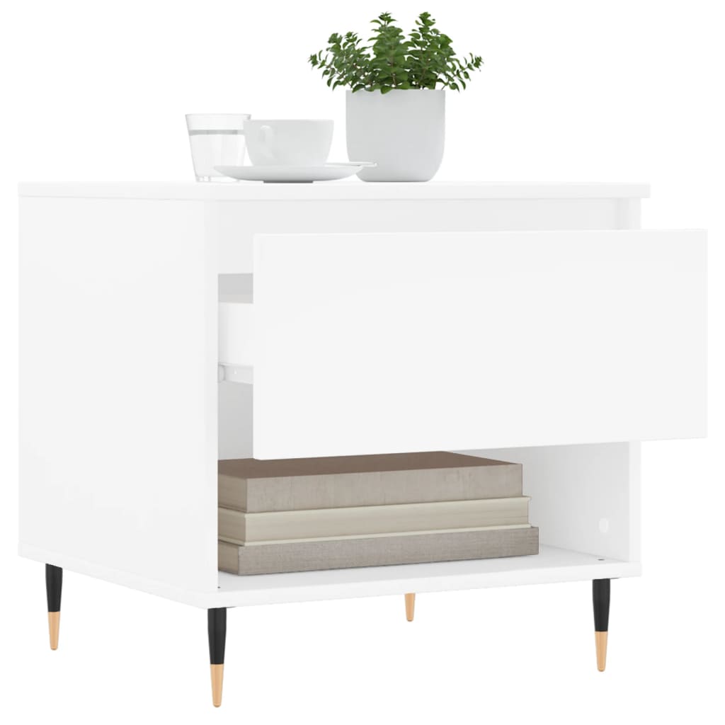 Coffee tables 2 pcs white 50x46x50 cm engineered wood