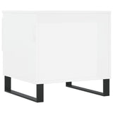 Tables basses 2 pcs blanc brillant 50x46x50cm bois d'ingénierie