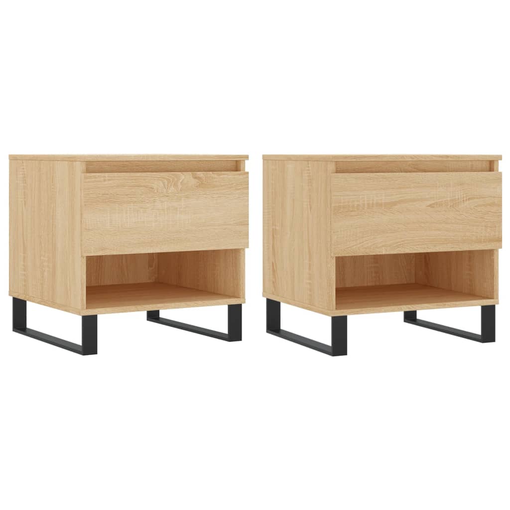 Tables basses 2 pcs chêne sonoma 50x46x50 cm bois d'ingénierie