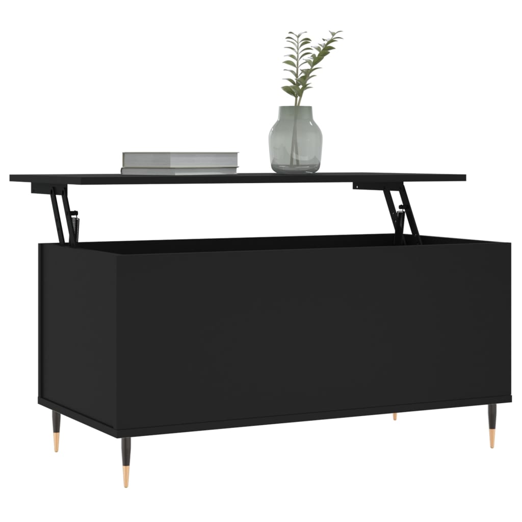 Couchtisch Schwarz 90x44,5x45 cm Holzwerkstoff