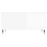 Coffee table Glossy white 90x44.5x45 cm Engineered wood