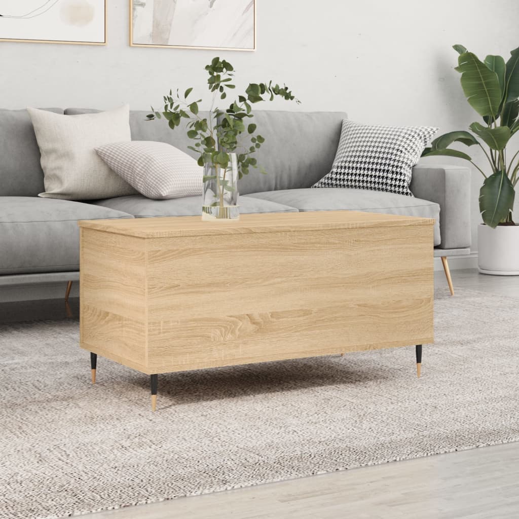 Coffee table Sonoma oak 90x44.5x45 cm Engineered wood