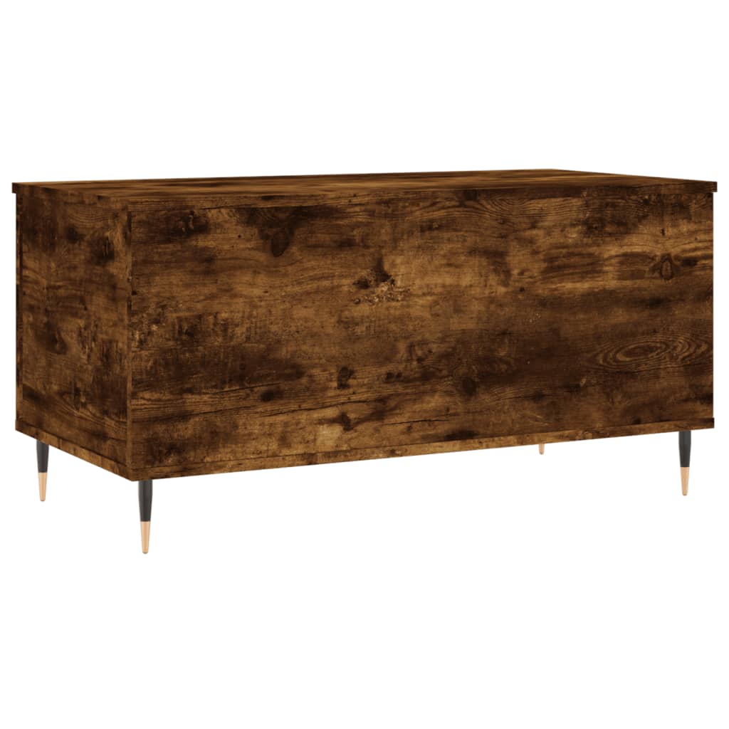 Table basse Chêne fumé 90x44,5x45 cm Bois d'ingénierie