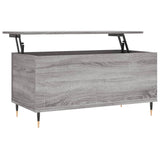 Sonoma grauer Couchtisch 90x44,5x45 cm Holzwerkstoff