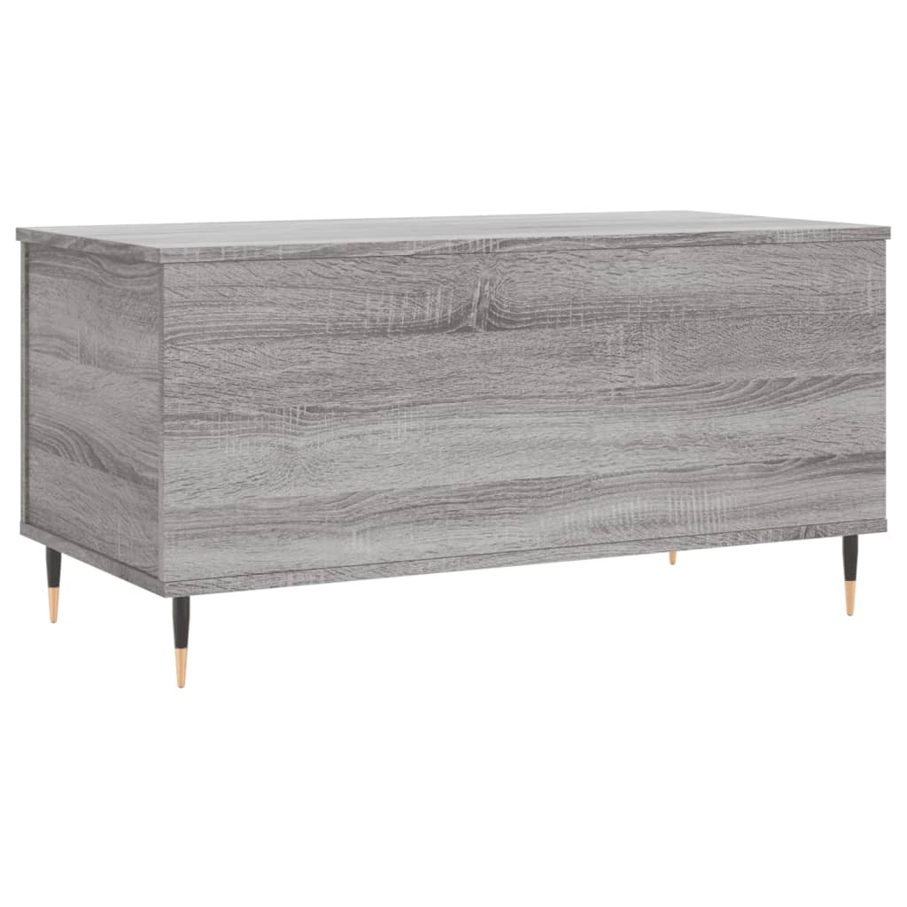 Sonoma grauer Couchtisch 90x44,5x45 cm Holzwerkstoff