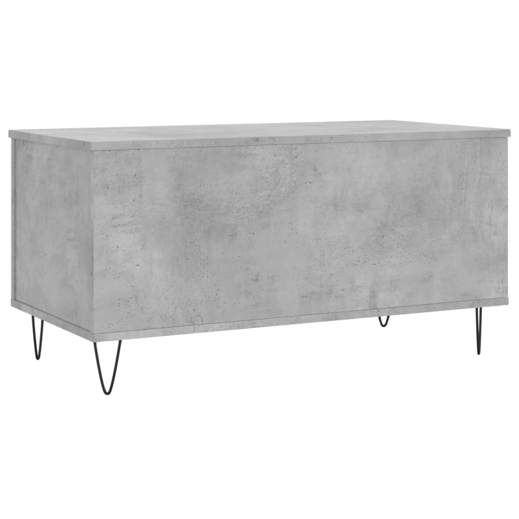 Table basse Gris béton 90x44,5x45 cm Bois d'ingénierie