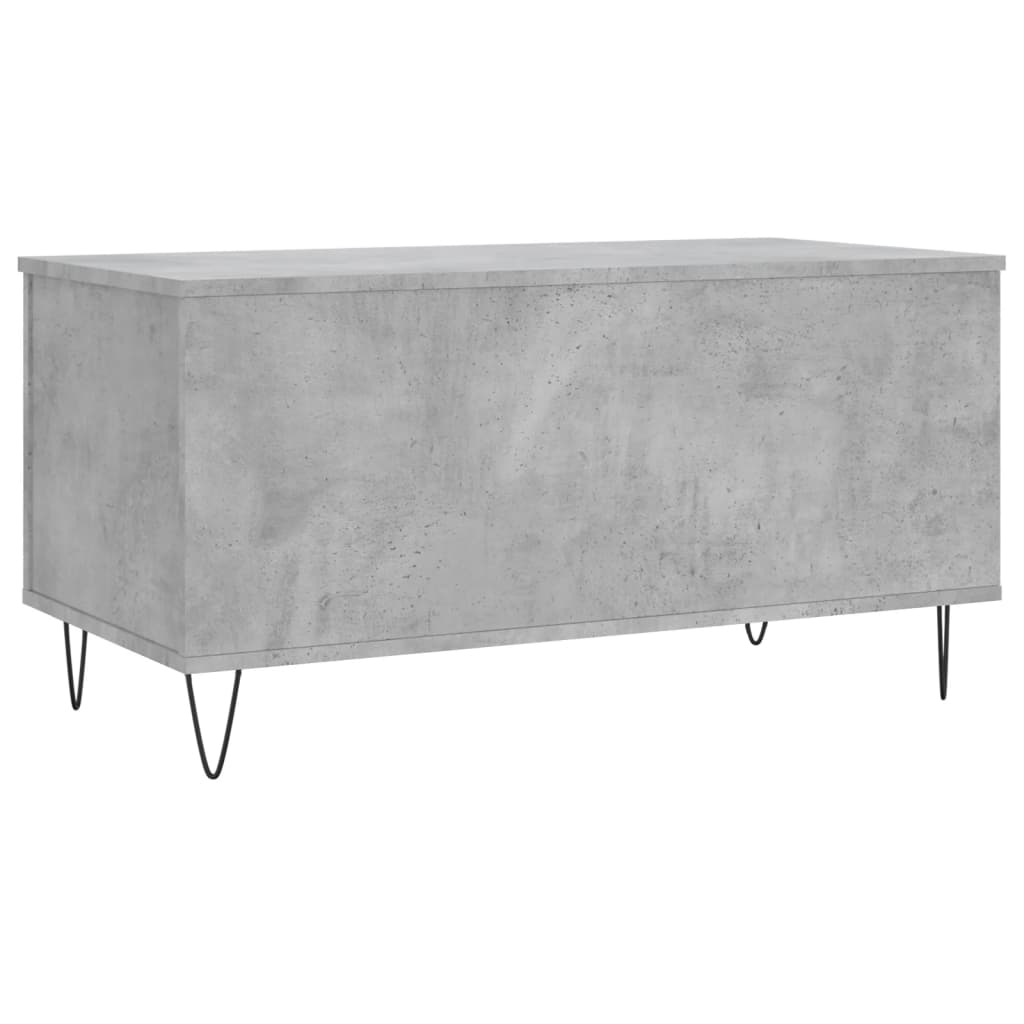 Table basse Gris béton 90x44,5x45 cm Bois d'ingénierie