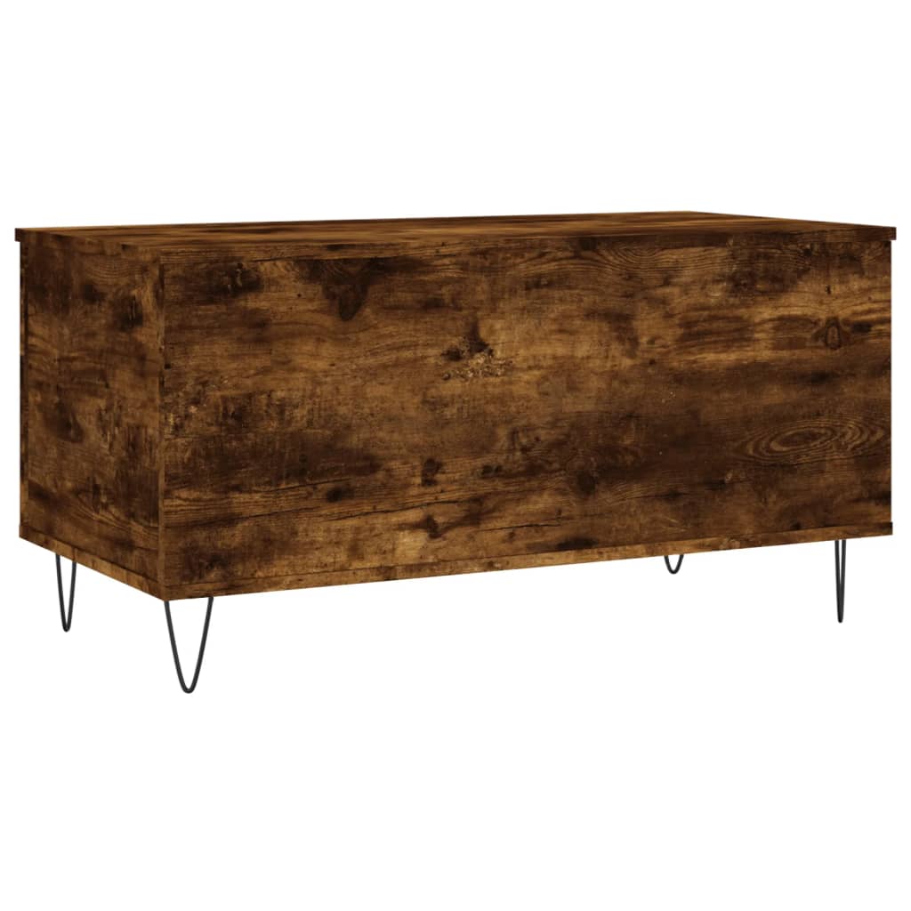 Table basse Chêne fumé 90x44,5x45 cm Bois d'ingénierie