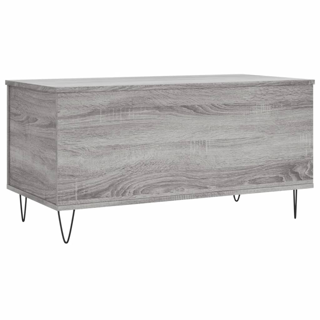 Sonoma grauer Couchtisch 90x44,5x45 cm Holzwerkstoff