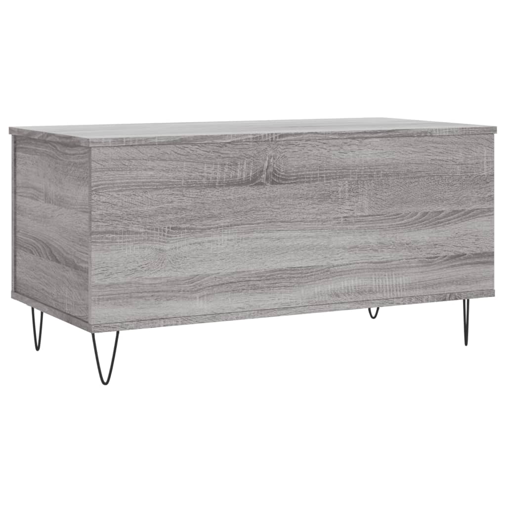 Sonoma grauer Couchtisch 90x44,5x45 cm Holzwerkstoff