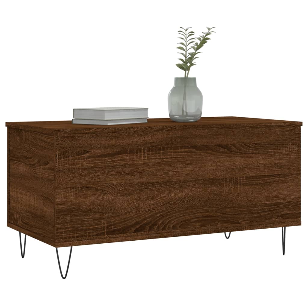 Table basse Chêne marron 90x44,5x45 cm Bois d'ingénierie