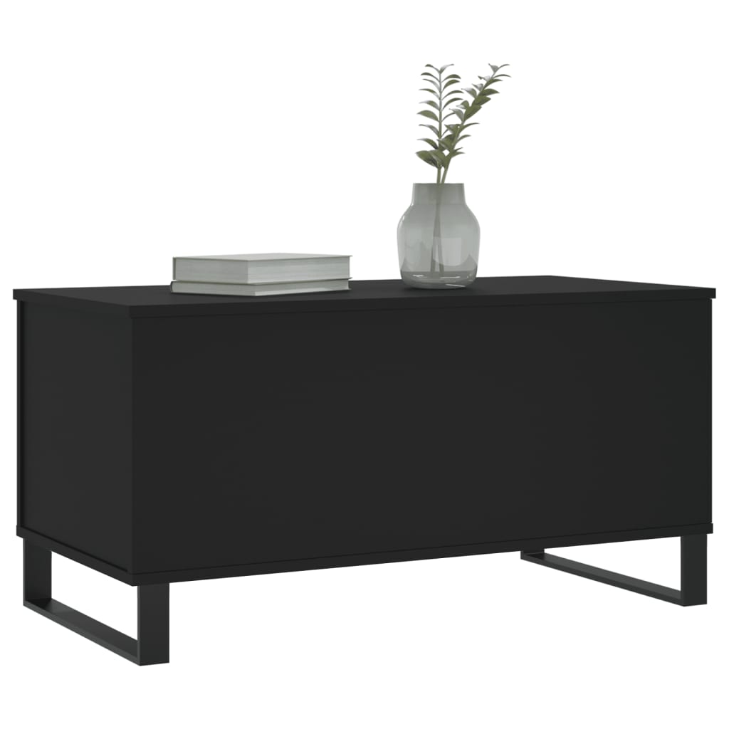 Table basse Noir 90x44,5x45 cm Bois d'ingénierie