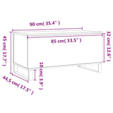 Couchtisch Sonoma-Eiche 90x44,5x45 cm Holzwerkstoff