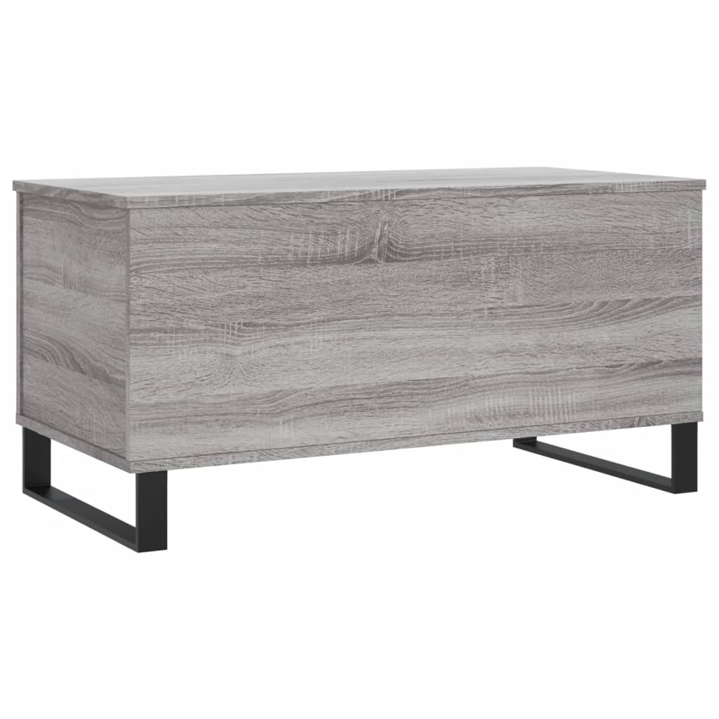 Sonoma grauer Couchtisch 90x44,5x45 cm Holzwerkstoff