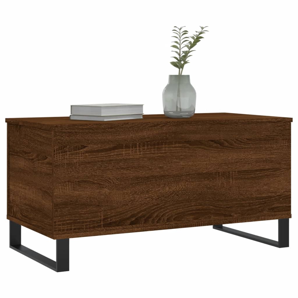 Table basse Chêne marron 90x44,5x45 cm Bois d'ingénierie