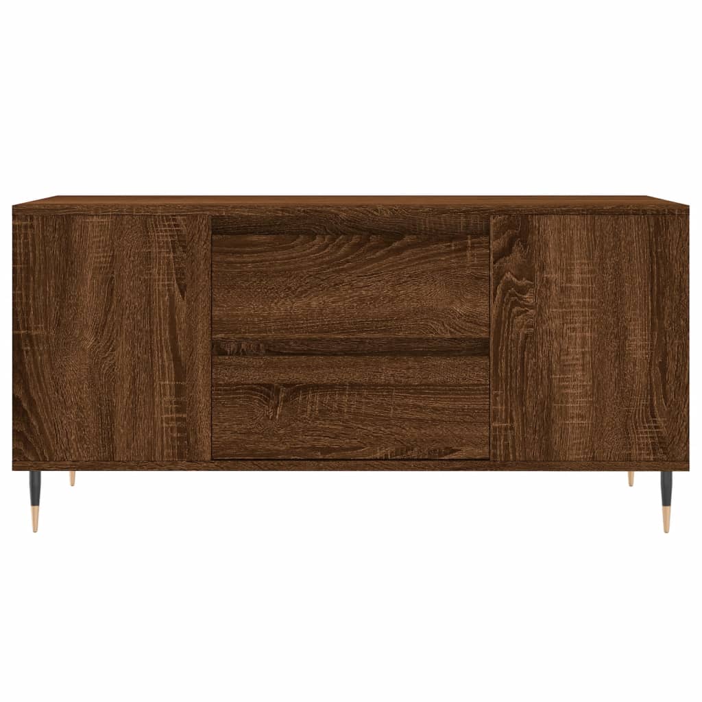 Table basse chêne marron 102x44,5x50 cm bois d'ingénierie