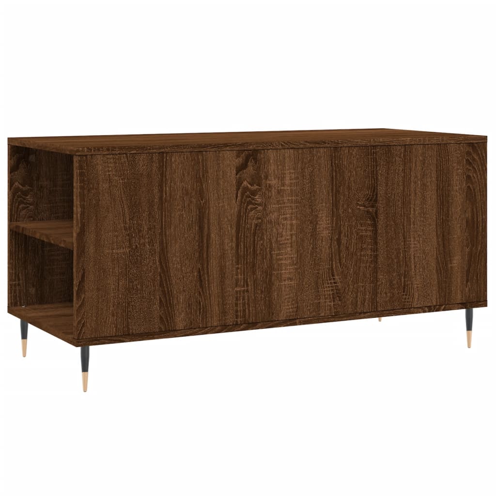 Couchtisch aus brauner Eiche, 102 x 44,5 x 50 cm, Holzwerkstoff