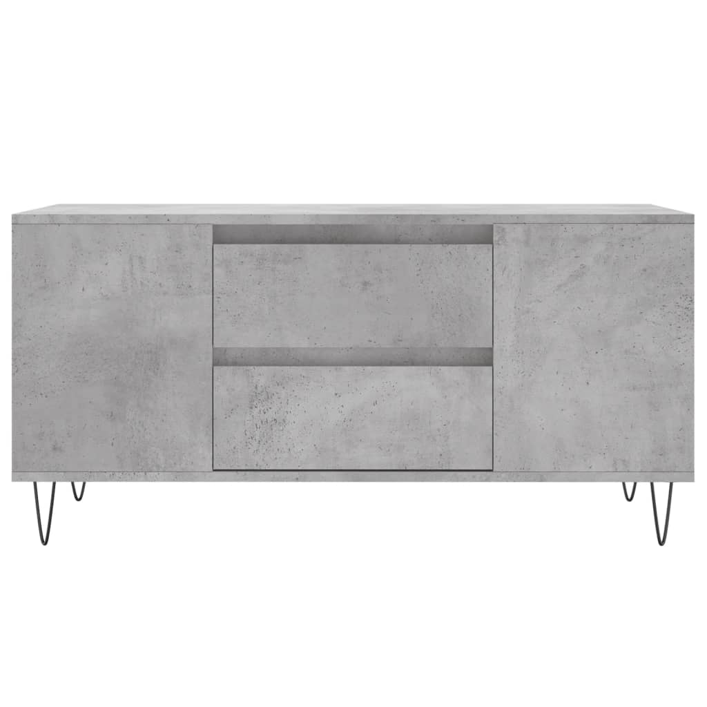 Betongrauer Couchtisch 102 x 44,5 x 50 cm, Holzwerkstoff