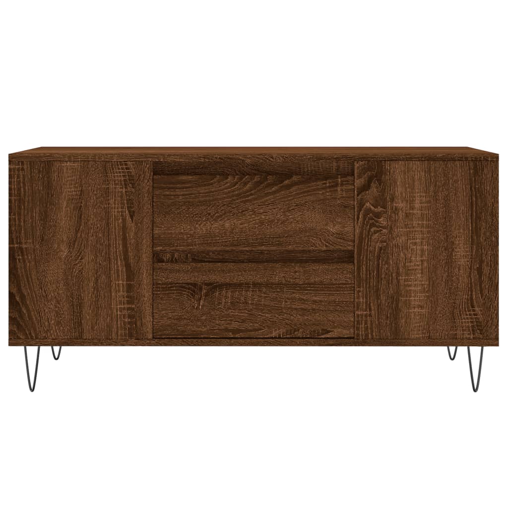 Table basse chêne marron 102x44,5x50 cm bois d'ingénierie