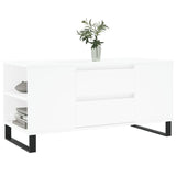 White coffee table 102x44.5x50 cm engineered wood