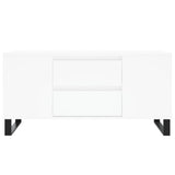 White coffee table 102x44.5x50 cm engineered wood