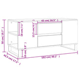 White coffee table 102x44.5x50 cm engineered wood