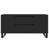 Black coffee table 102x44.5x50 cm engineered wood