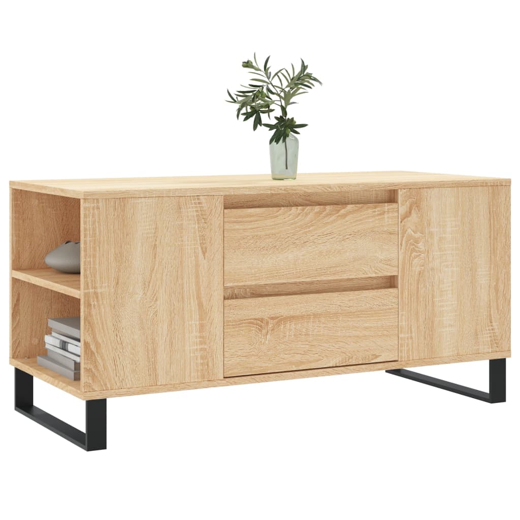 Table basse chêne sonoma 102x44,5x50 cm bois d'ingénierie