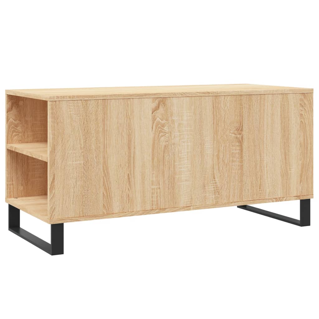 Table basse chêne sonoma 102x44,5x50 cm bois d'ingénierie