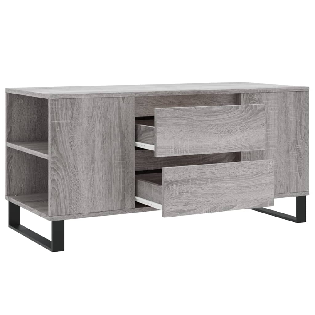 Table basse sonoma gris 102x44,5x50 cm bois d'ingénierie