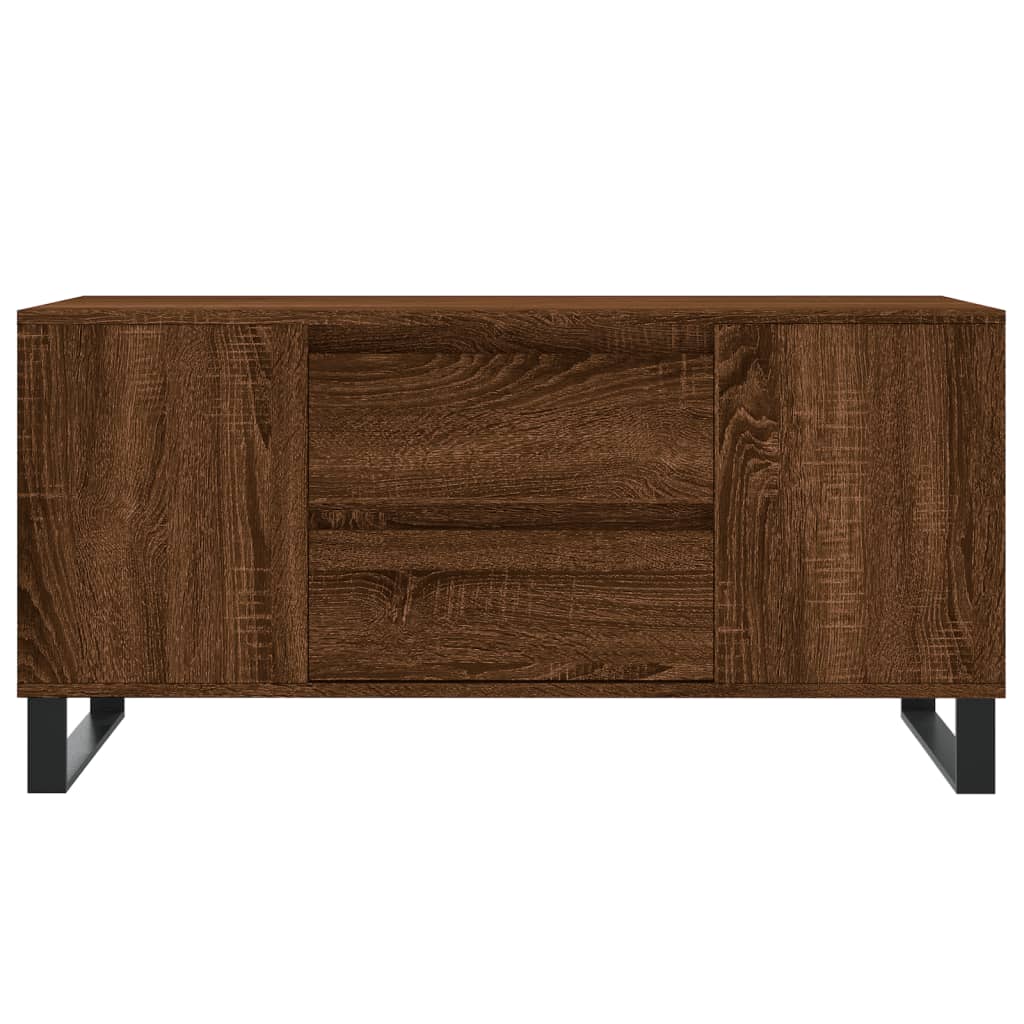 Table basse chêne marron 102x44,5x50 cm bois d'ingénierie