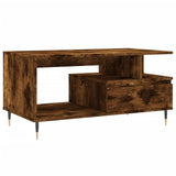 Table basse Chêne fumé 90x49x45 cm Bois d'ingénierie