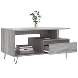 Sonoma coffee table gray 90x49x45 cm Engineered wood