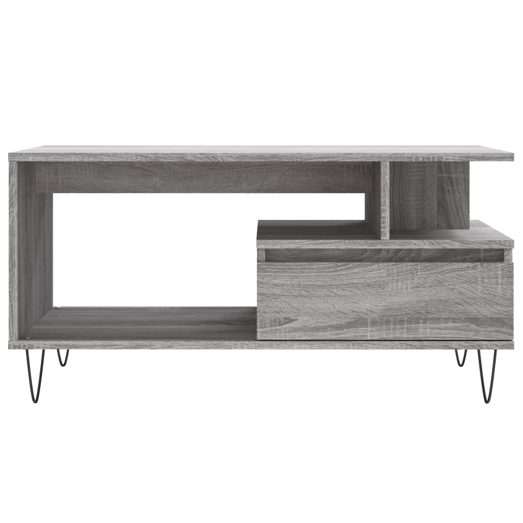 Sonoma coffee table gray 90x49x45 cm Engineered wood