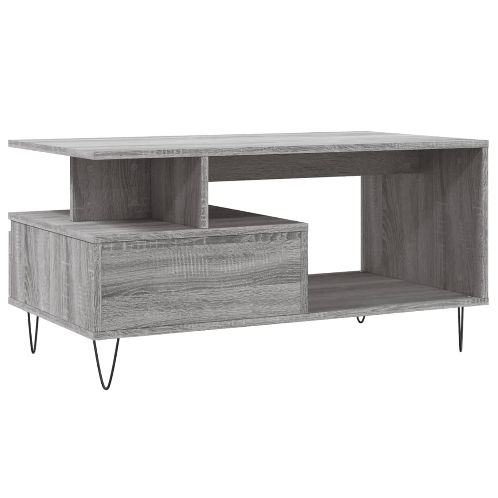 Sonoma coffee table gray 90x49x45 cm Engineered wood