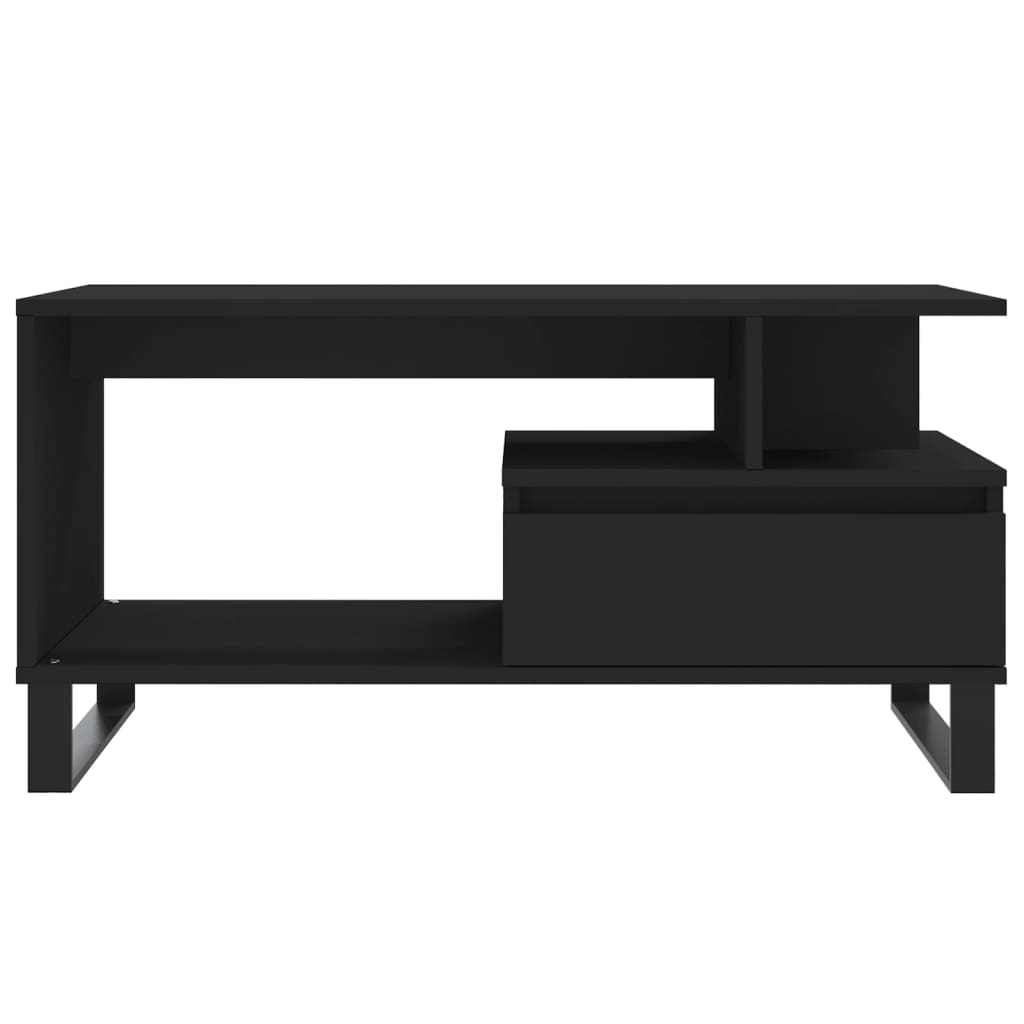 Coffee table Black 90x49x45 cm Engineered wood